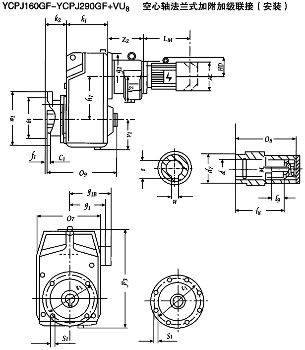 YCPJ160GF-YCPJ290GF+VU8  SmʽӸӼӰbγߴ 